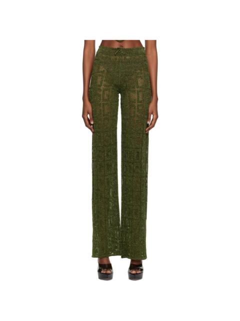 GCDS Khaki Monogram Trousers