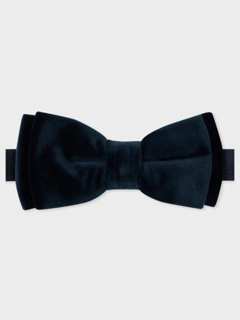 Paul Smith Dark Navy Velvet Pre-Tied Bow Tie