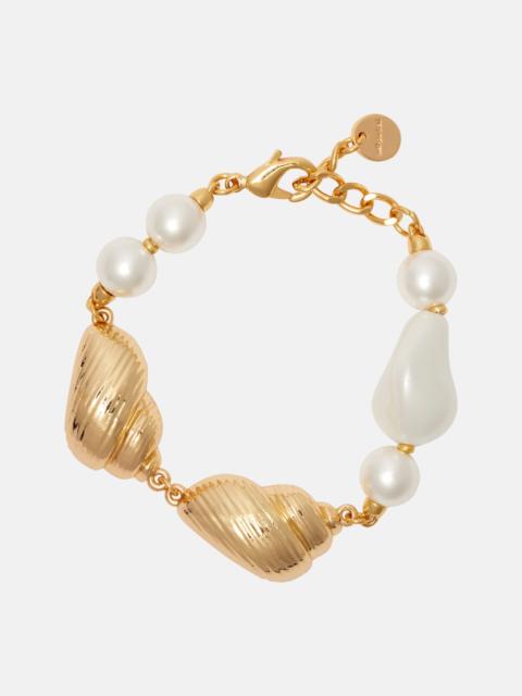 self-portrait Faux pearl-embellished bracelet