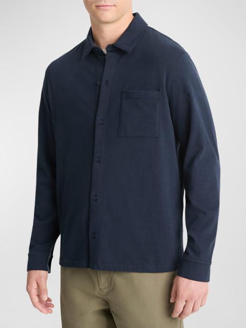 Vince Men's Sueded Jersey Casual Button-Down Shirt