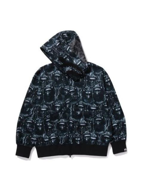 A BATHING APE® A Bathing Ape Ape Head Graffiti Shark Full Zip Hoodie 'Black' 1J80-115-004-BLK
