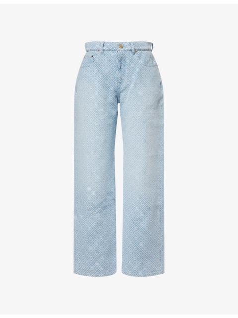 CASABLANCA Monogram Straight-Leg Denim Jeans