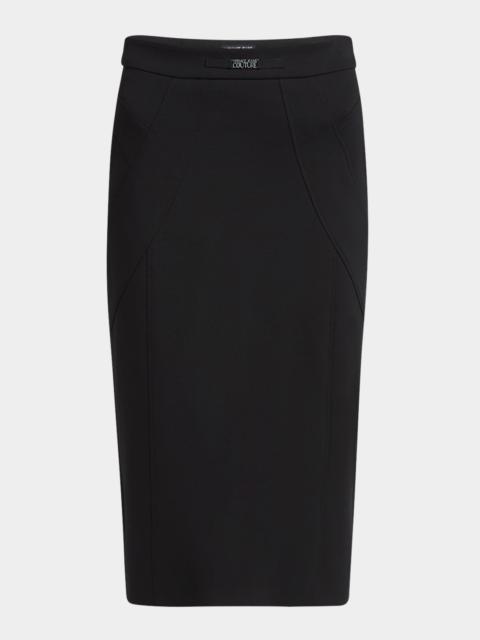 VERSACE JEANS COUTURE Logo Hardware Midi Skirt
