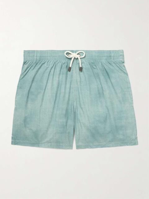 Canali Straight-Leg Mid-Length Printed Swim Shorts