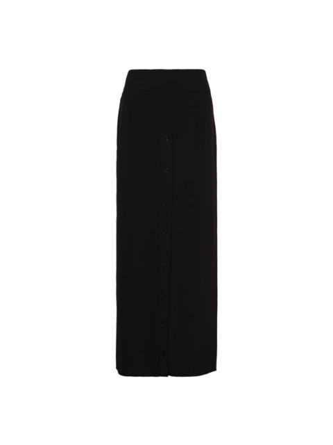 courrèges Heritage Slit Crepe Long Skirt