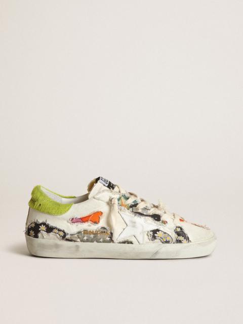 Women’s Super-Star LAB with multicolored prints and white leather star
