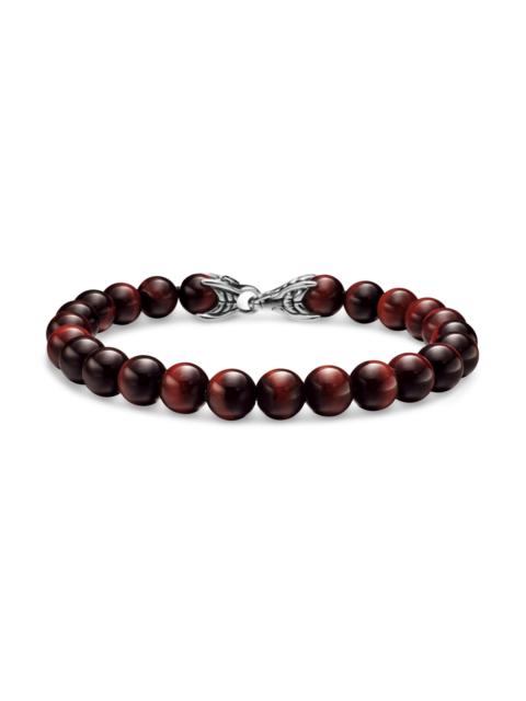 DAVID YURMAN Men's Spiritual Beads Bracelet in Sterling Silver - Red Tigers Eye