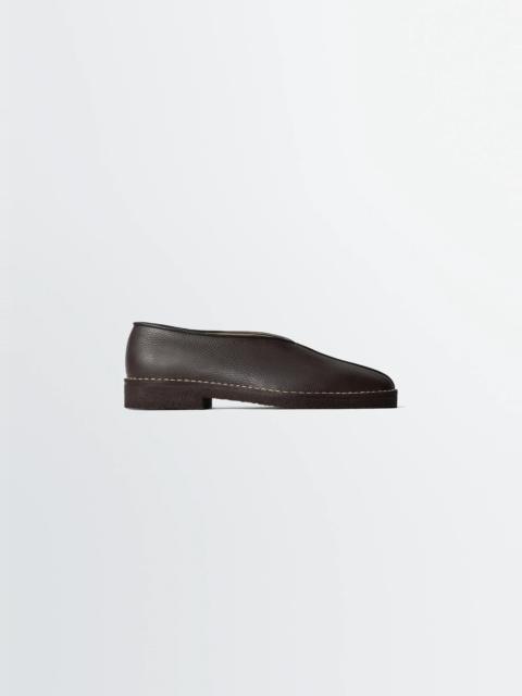 Lemaire PIPED CREPE SLIPPERS IN LEATHER