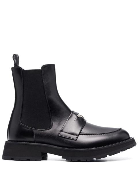 Alexander McQueen ALEXANDER MCQUEEN Calf Leather Chelsea Boots Black