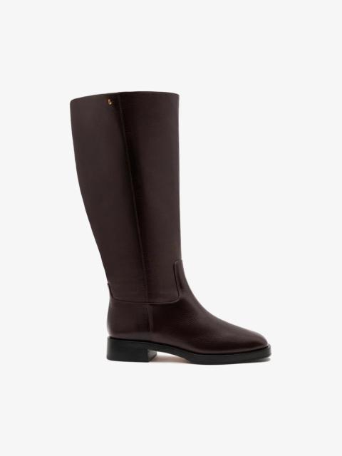 Larroudé Anne Wide Boot Brown Leather