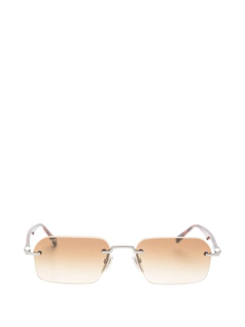 GUCCI Gucci Rimless Rectangle-frame Sunglasses