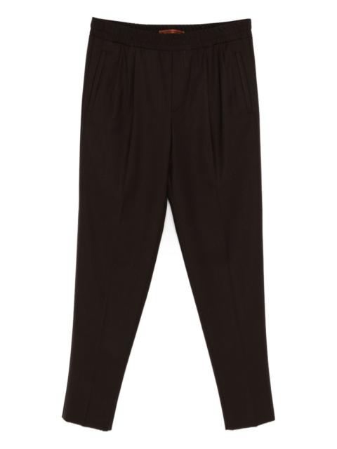ZEGNA elasticated pleated trousers
