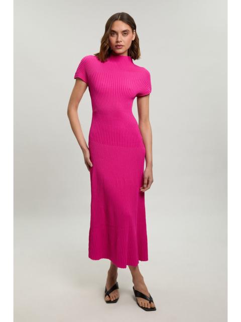 KAREN MILLEN Stitch Detail Knit Midi Dress