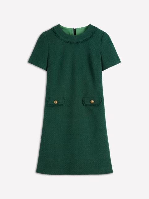 BODEN Evita Cotton Shift Dress-Dark Green