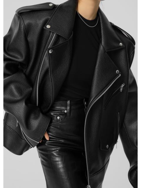 The Frankie Shop Chicago Oversized Biker Jacket - Black