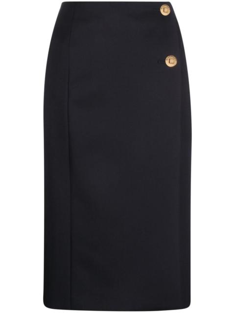 Givenchy BLACK MIDI SKIRT | palazzobelli | REVERSIBLE