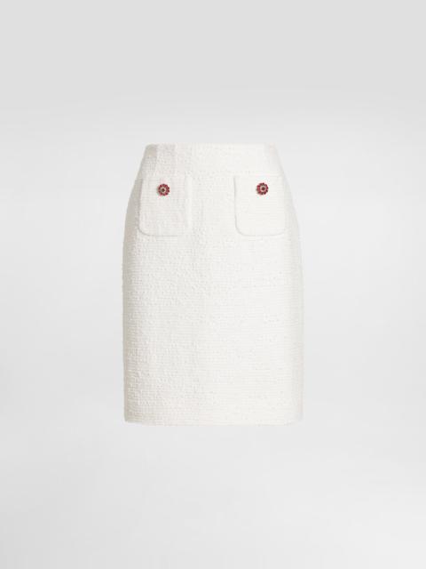 Dolce & Gabbana Tweed skirt with jewel buttons