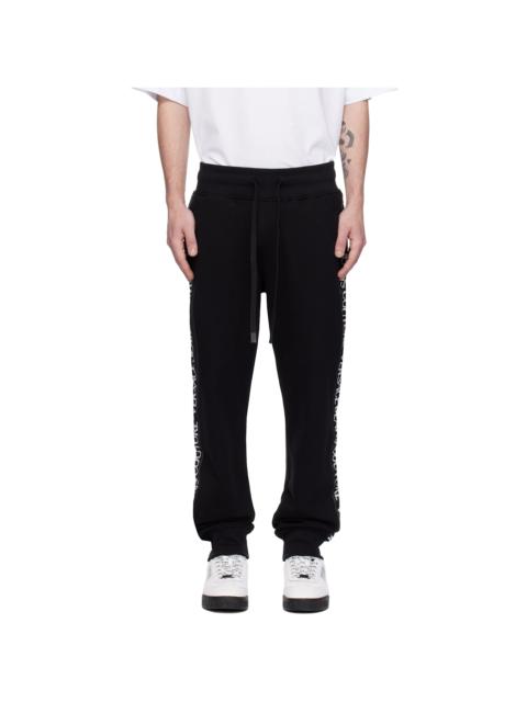 VERSACE JEANS COUTURE Black Logo Tape Sweatpants