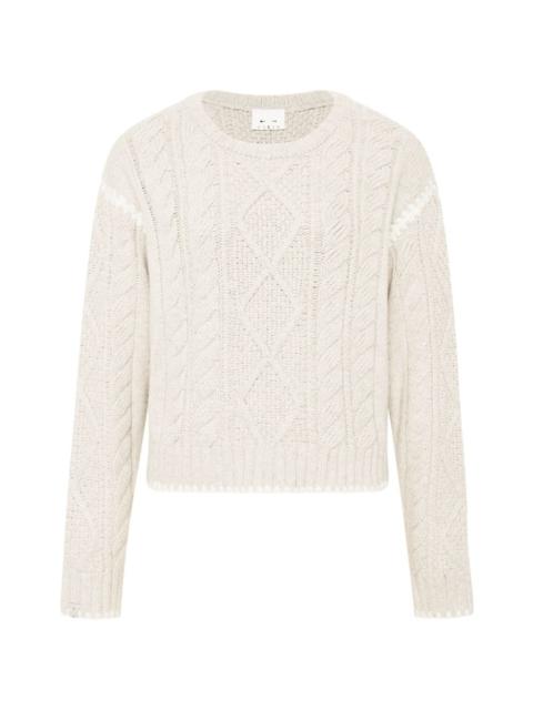 THE UPSIDE Xanthe cable-knit crew-neck sweater