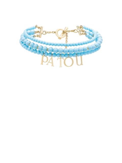 PATOU logo beaded necklace