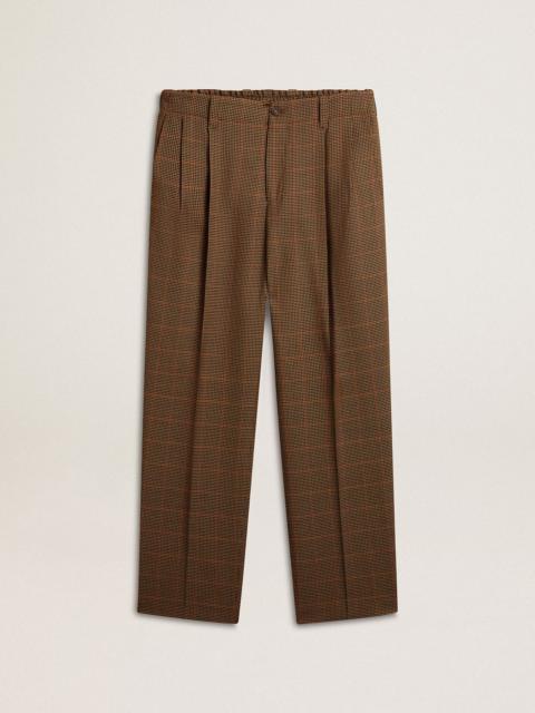 Golden Goose Men's pants in three-colored houndstooth