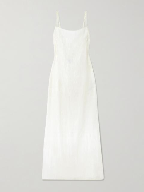 GABRIELA HEARST Avebury Silk-plissé Maxi Dress