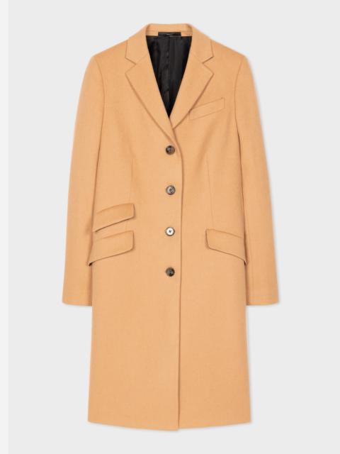 Paul Smith Women's Camel Wool and Cashmere-Blend Epsom Coat