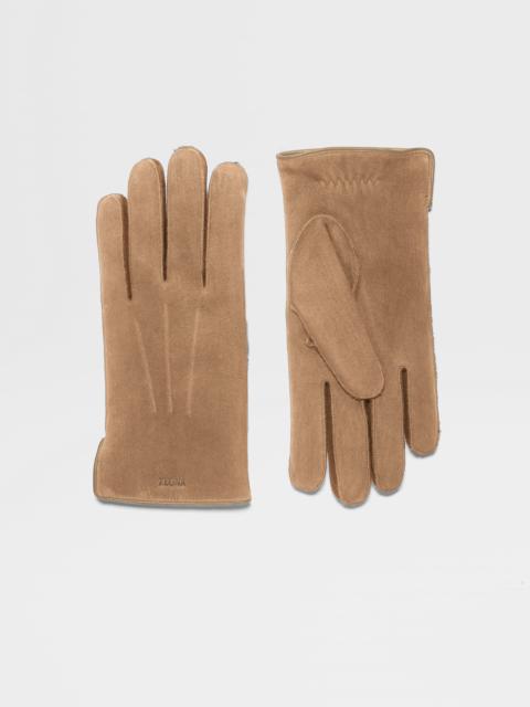 BEIGE SUEDE GLOVES