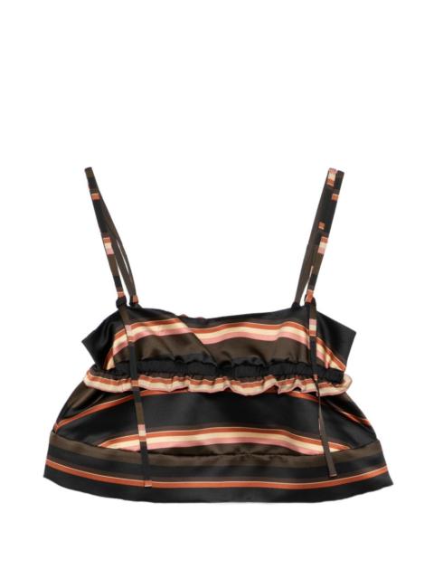 sacai ruffled sleeveless top