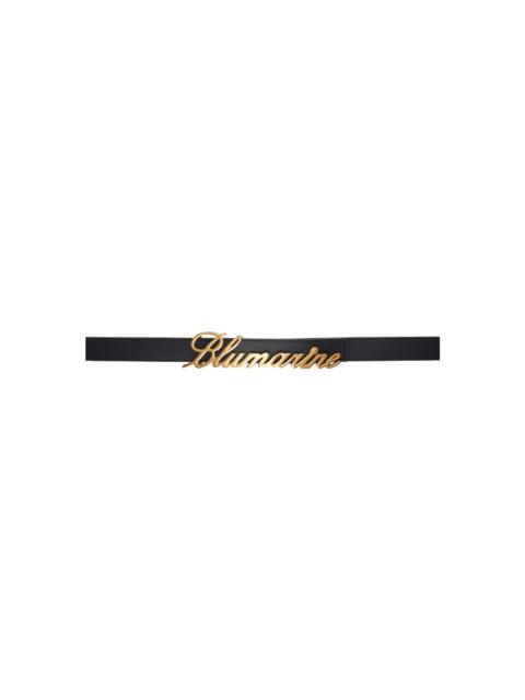 Blumarine Black Logo Belt