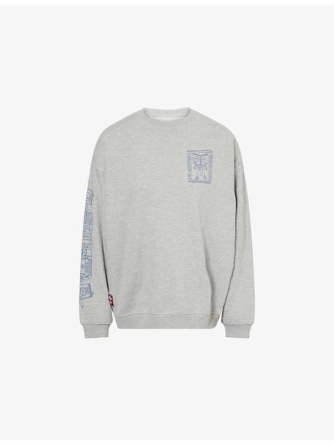 DAMSON MADDER. The Reader Graphic Cotton-Jersey Sweatshirt