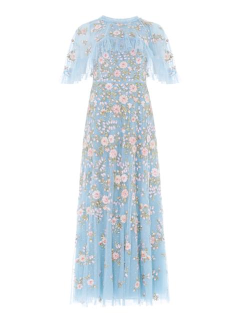 Needle & Thread Eden Rose Cape Ankle Gown