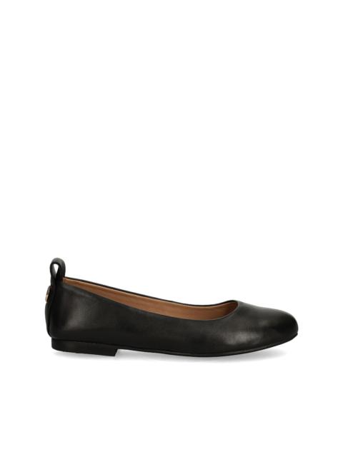 BOSS logo-plaque ballerina shoes