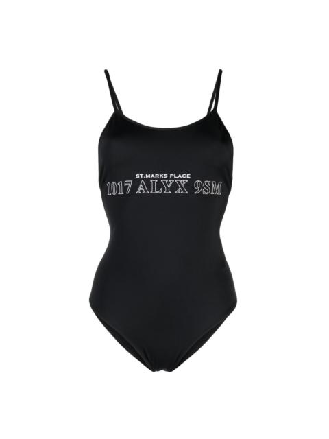 1017 ALYX 9SM logo-print low-back swimsuit