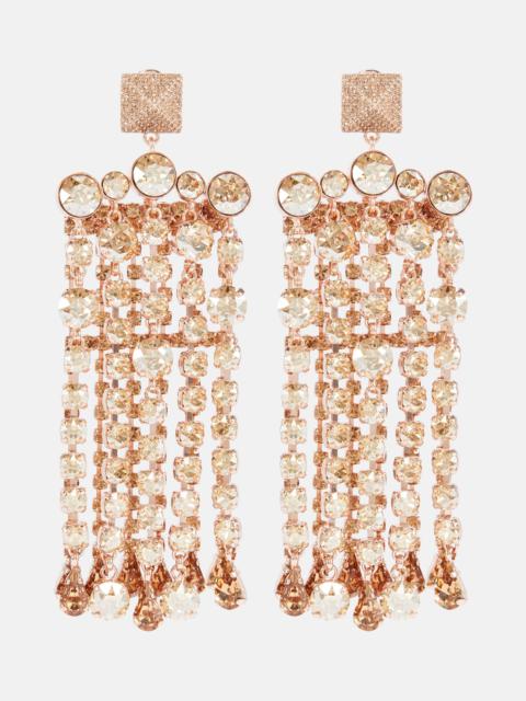 Rockstud crystal-embellished earrings