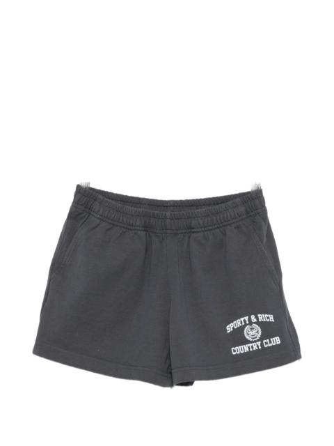 Sporty & Rich Sporty & Rich Logo-print Elasticated Shorts