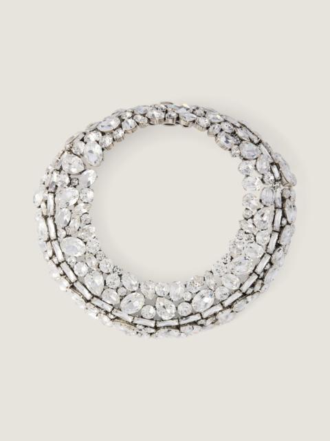 Givenchy BOLD CRYSTALS TORQUE NECKLACE IN METAL AND CRYSTALS