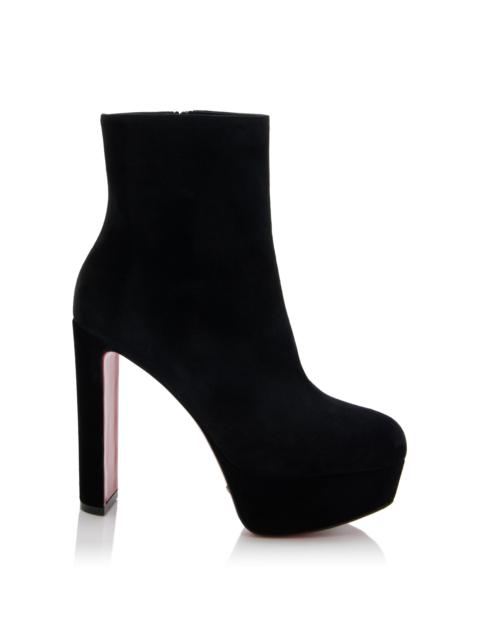 Christian Louboutin Loo 130mm Velour Ankle Boots black