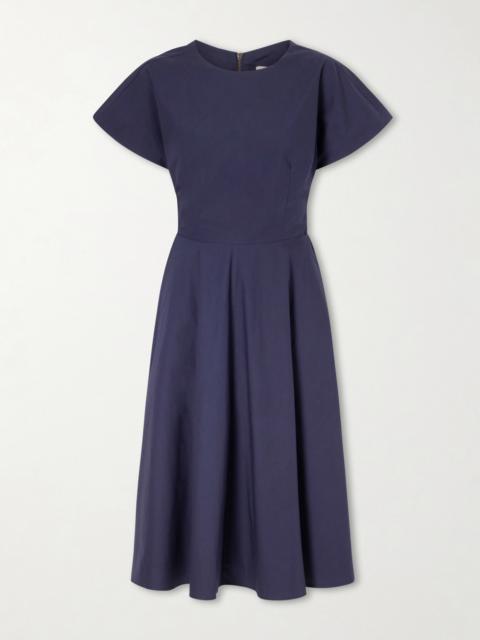 ROSIE ASSOULIN Buttercup Pleated Cotton-taffeta Midi Dress