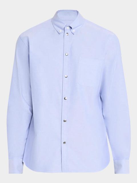 Moncler Men's Cotton Oxford Snap-Front Sport Shirt