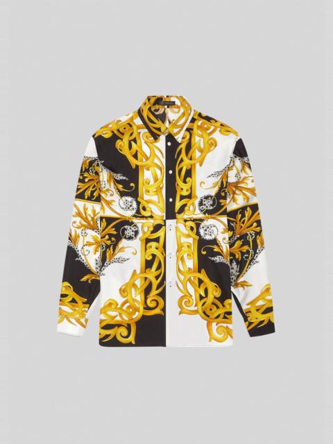 VERSACE Barocco Acanthus Print Silk Shirt
