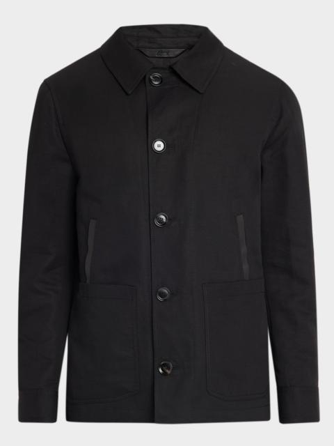 Brioni Men's Linen and Cotton Desert Jacket