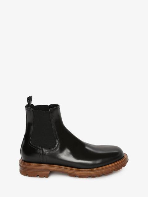 Alexander McQueen Worker Chelsea Boot in Black