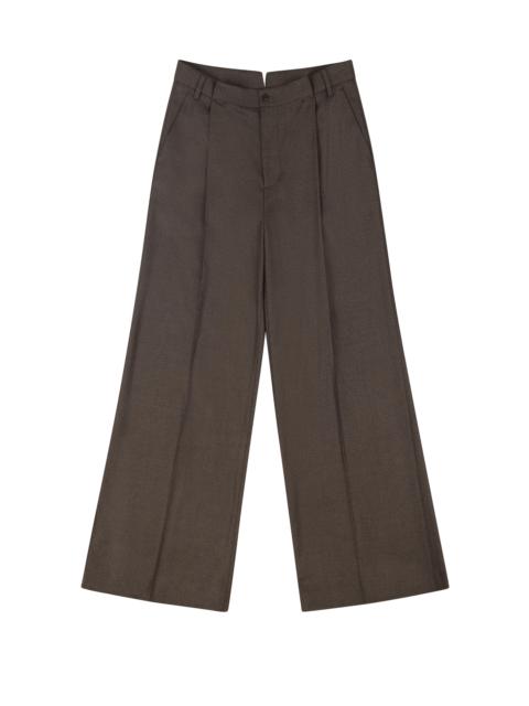 entire studios WIDE PLEATED TROUSER PECAN