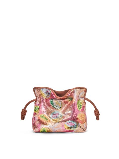 Loewe Mini Flamenco clutch in sequins and classic calfskin