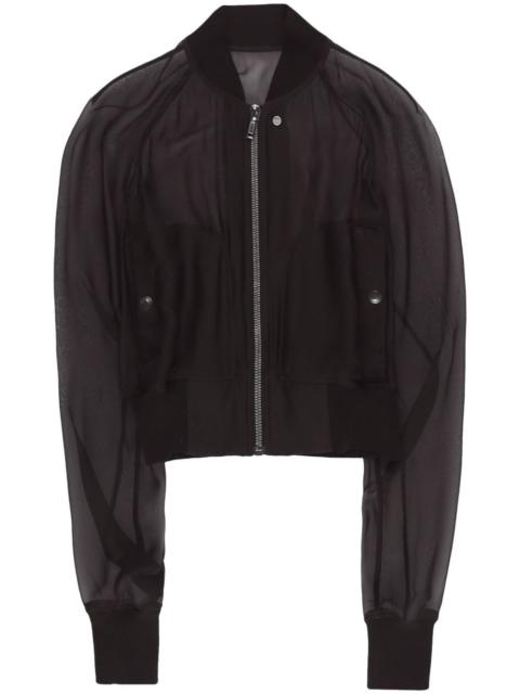 Rick Owens cropped silk bomber jacket