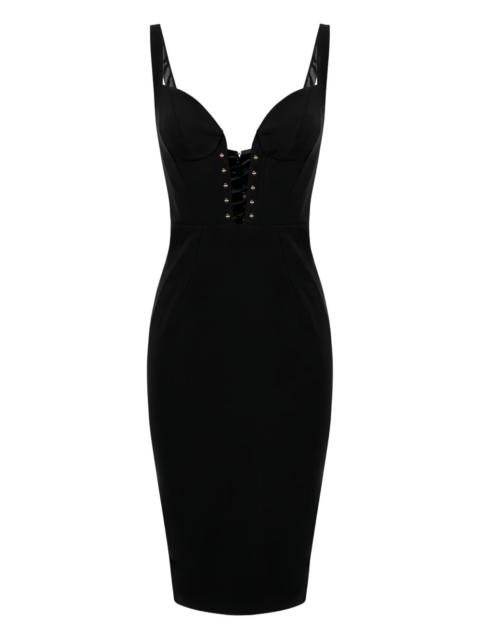 ELISABETTA FRANCHI criss-cross button mini dress