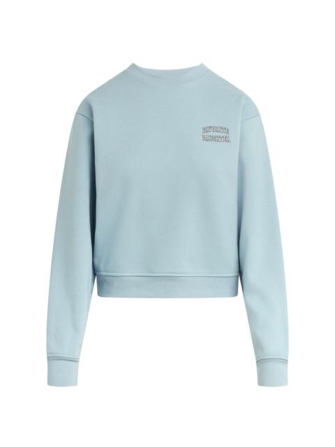 Favorite Daughter Women's The Collegiate Cotton-Blend Sweatshirt - Sea Blue Gardenia