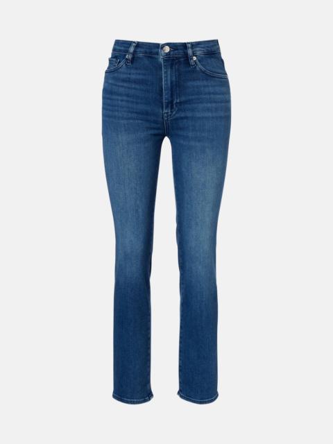 FRAME Le Sleek cropped high-rise straight jeans