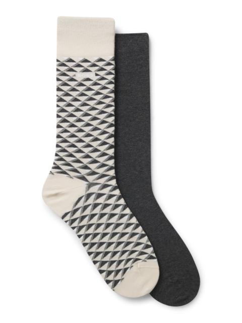 BOSS TWO-PACK OF COTTON-BLEND SOCKS IN A REGULAR LENGTH
